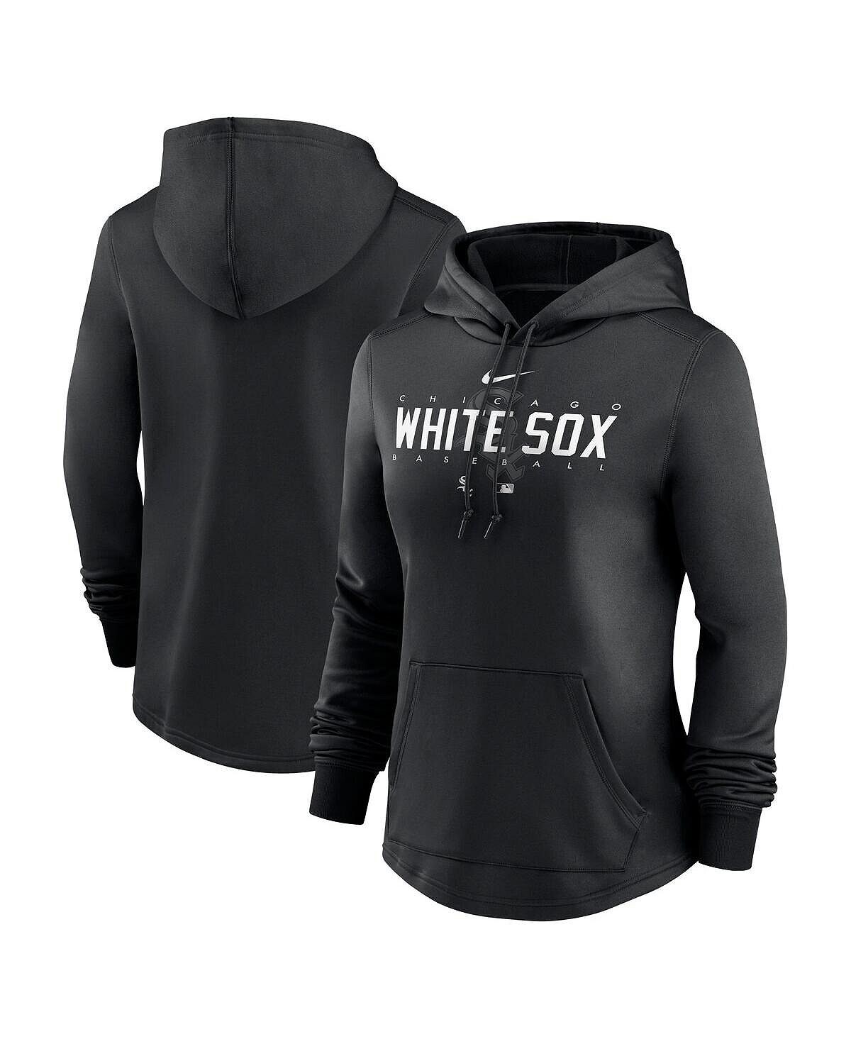 

Женский черный пуловер с капюшоном Chicago White Sox Authentic Collection Pregame Performance Nike, черный