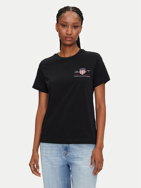 

Футболка обычного кроя Bisiklet Yaka 4200277 Gant, черный
