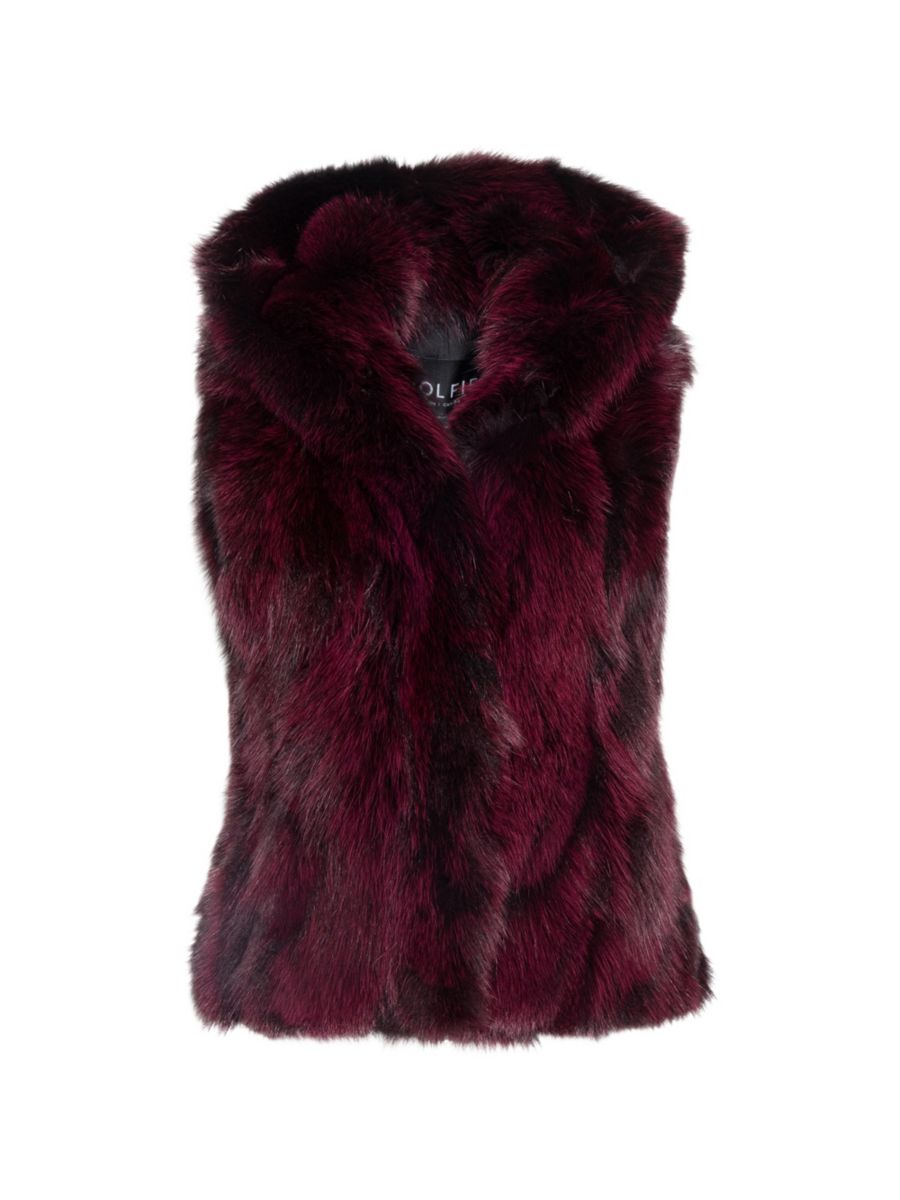

Жилет из овчины Toscana Made For Generations WOLFIE FURS, бордовый