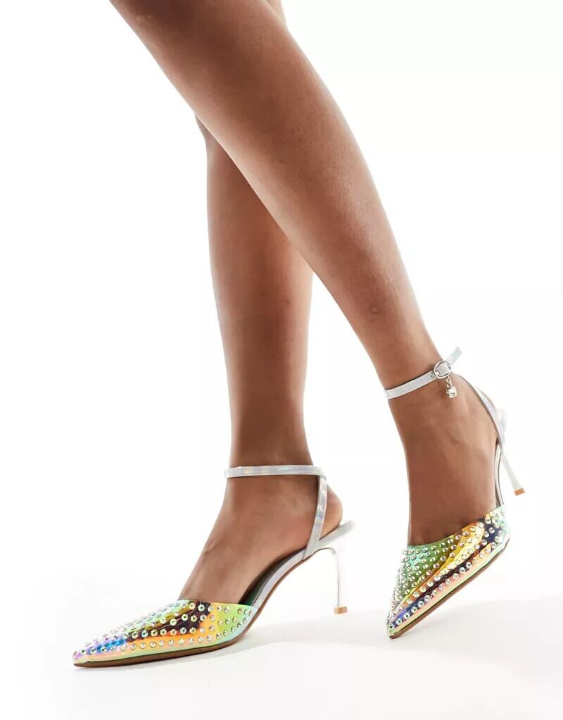 

Серебристые туфли на остром каблуке Simmi London Lolia SIMMI Shoes