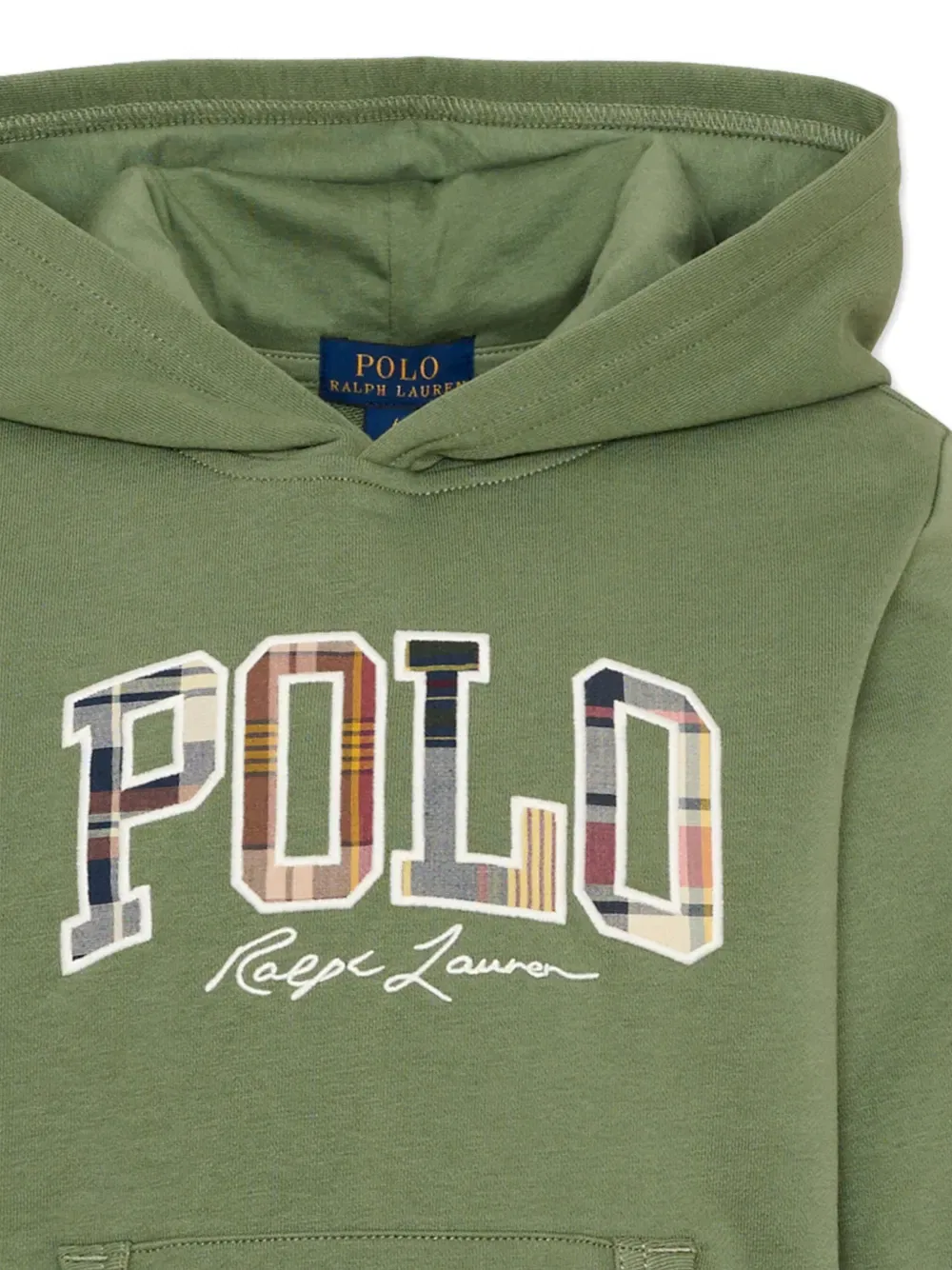 Худи с аппликацией логотипа Polo Ralph Lauren Kids, зеленый — фото 3
