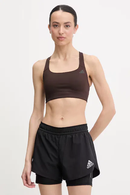 Спортивный бюстгальтер Optime Adidas Performance, коричневый