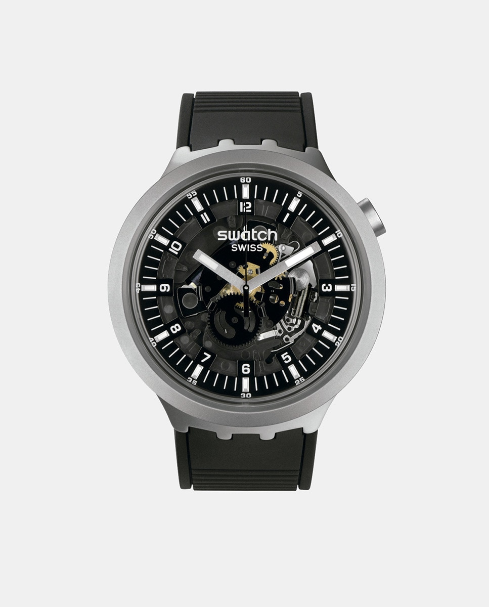 

Big Bold Irony SB07S105 Черные резиновые мужские часы Swatch, черный