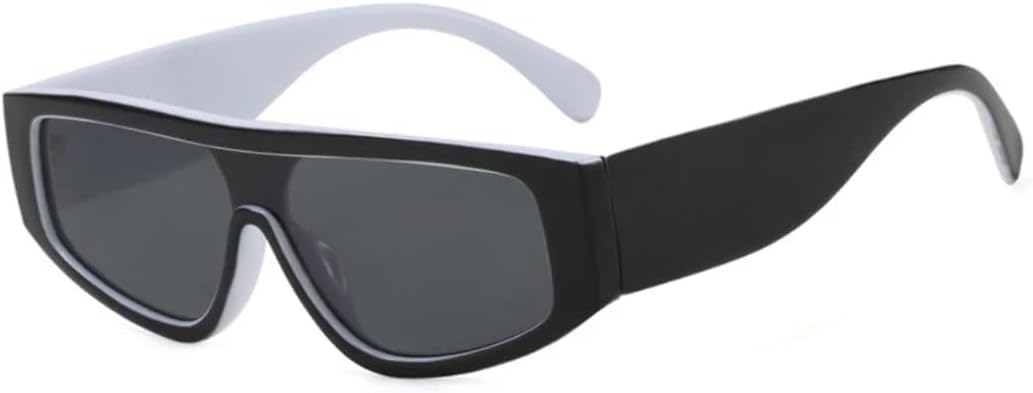 

Солнцезащитные очки «кошачий глаз» для женщин и мужчин, модные, соединенные между собой, ретро, ​​для женщин, для активного отдыха, путешествий, вождения, защита от УФ-излучения UV400 VVTWSSW, Black White Gray