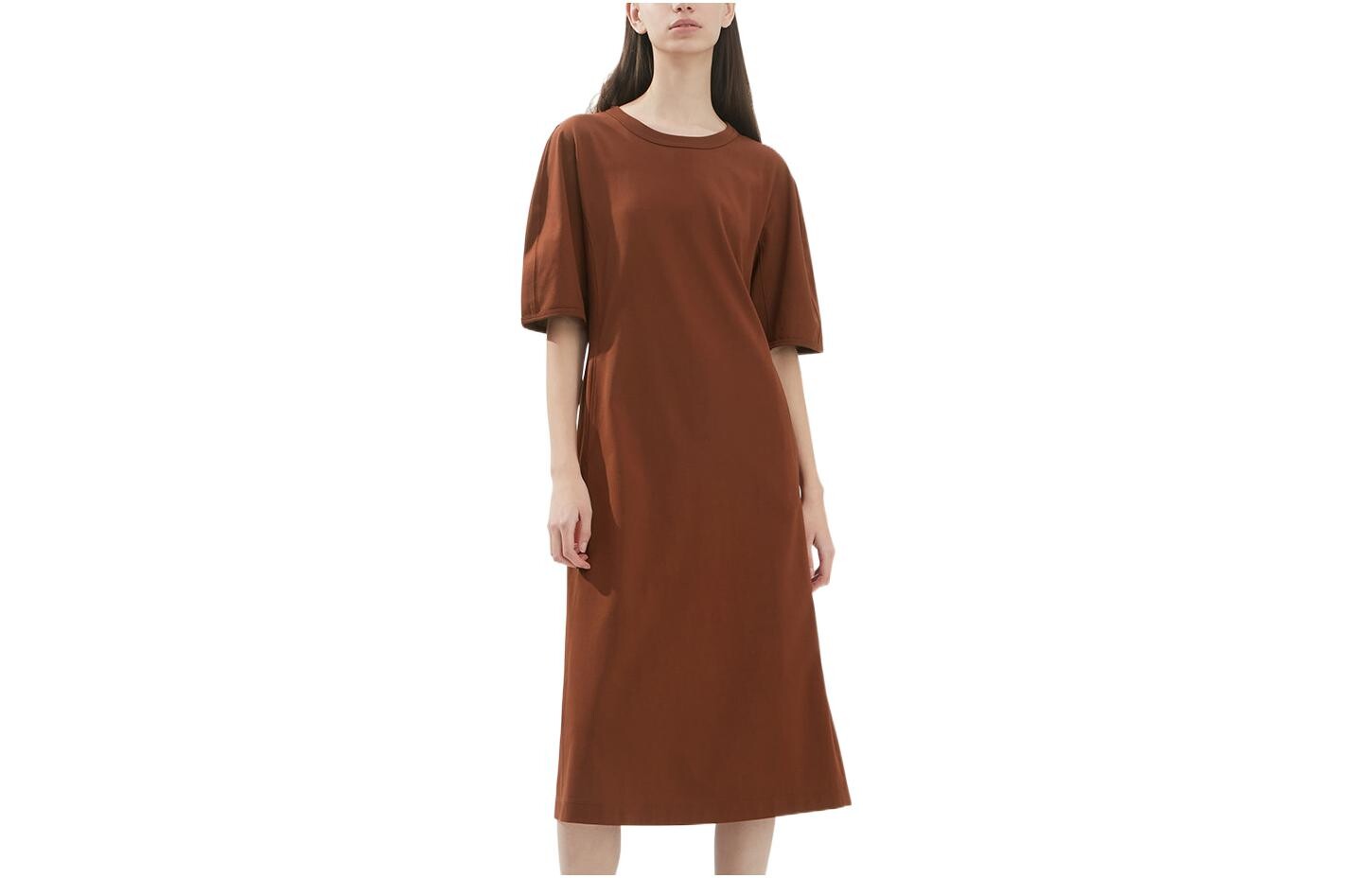 

UNIQLO Женское платье с шортами и рукавами, цвет Beige