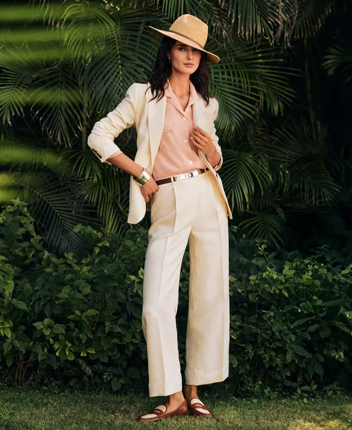 

Женская рубашка свободного кроя из крепа Lauren Ralph Lauren, розовый