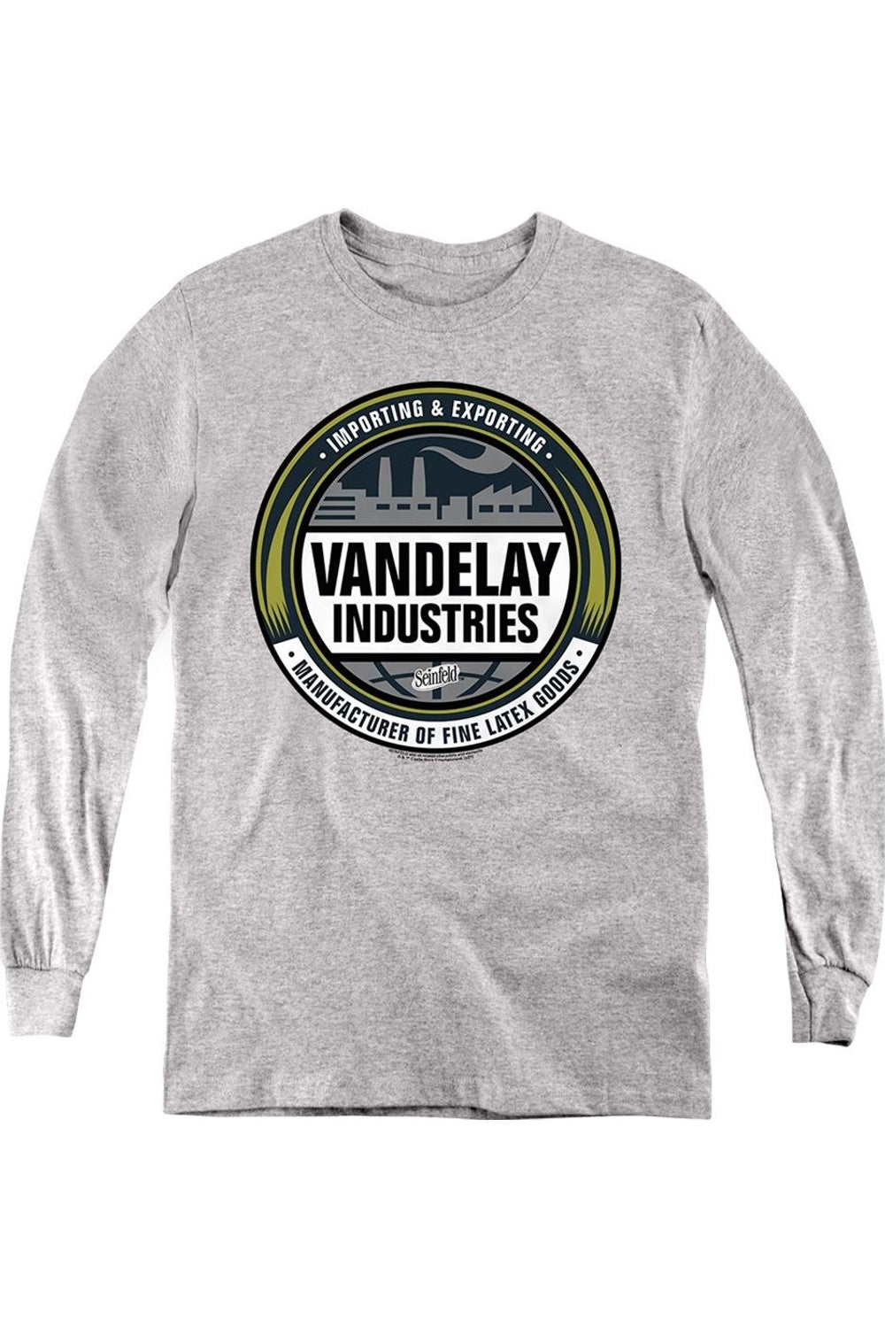 

Seinfeld Vendelay Логотип Молодежная Толстовка с Длинным Рукавом Gildan, Athletic Heather