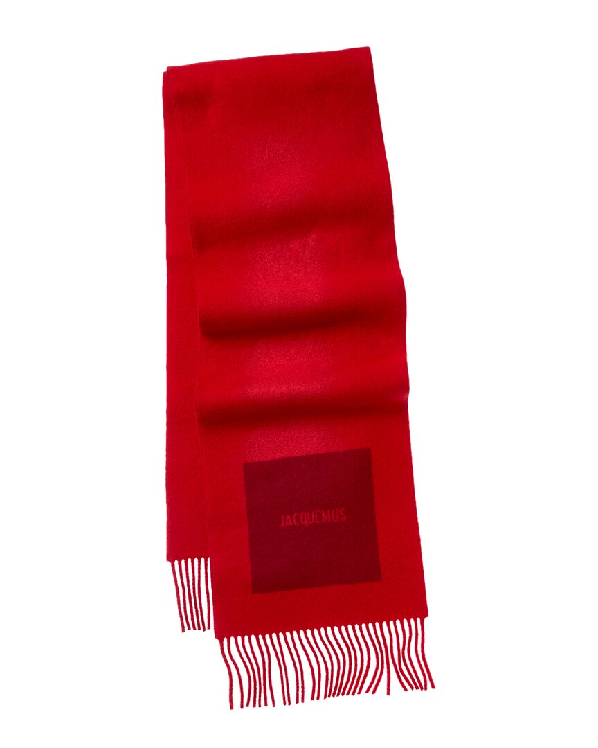 

Шерстяной шарф Jacquemus The Rond Carre, красный