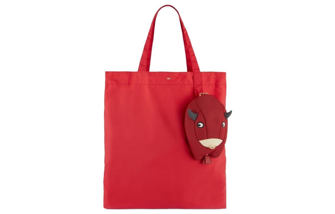 

Anya Hindmarch Полиэстер с полиамидом сумка-шоппер, шоппер, сумка через плечо, дамская сумка средний размер, красный