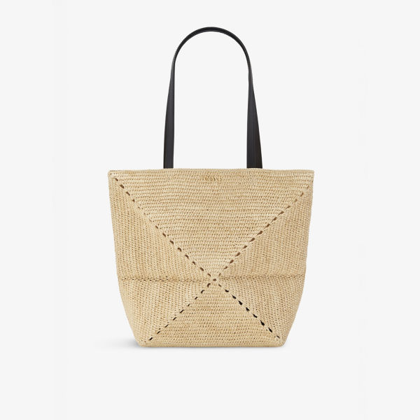 

Loewe x Paula's Ibiza Puzzle Fold Medium Raffia Tote Bag Loewe, цвет natural