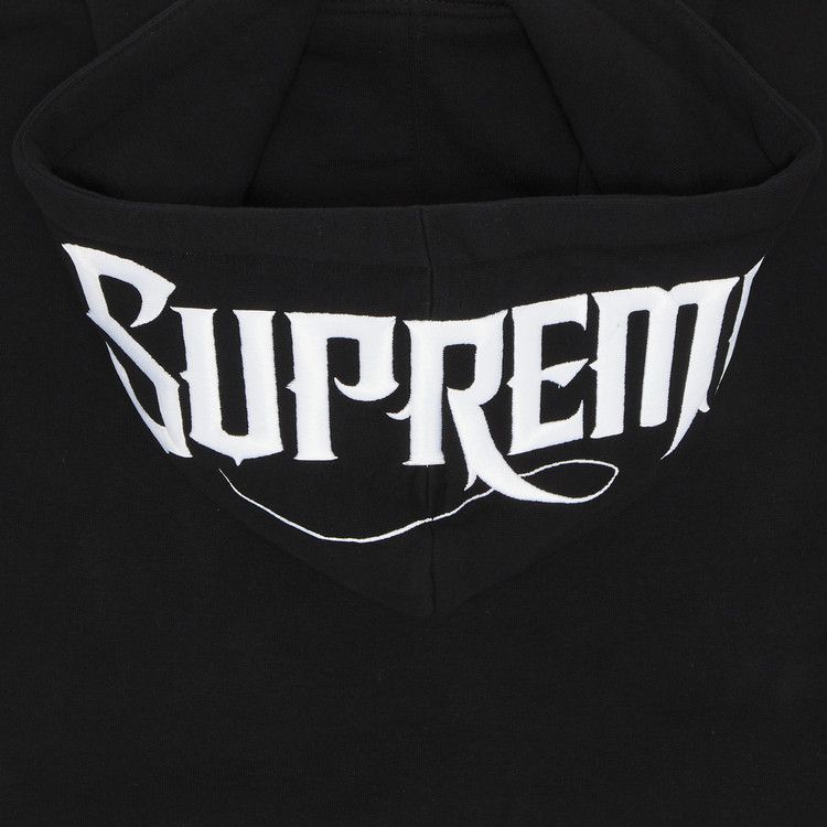 Толстовка Supreme Mister Cartoon Zip Up Hooded Sweatshirt, Black — фото 3