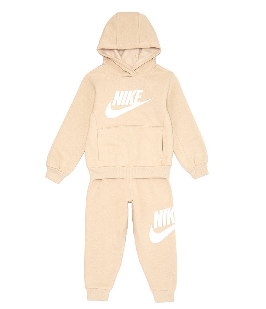 

Комплект из флисовой худи с длинными рукавами и брюк для бега Nike Little Boys 2T-7 Club, бежевый
