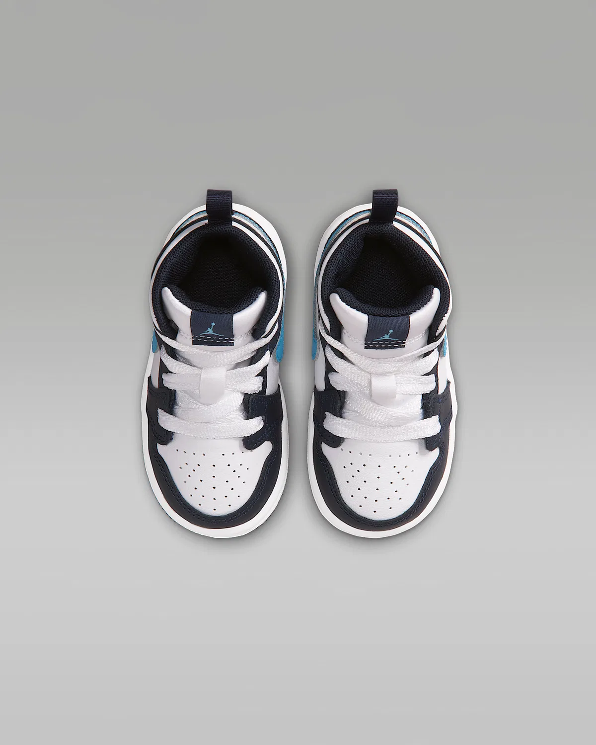 Кроссовки Jordan 1 Mid для малышей, Obsidian/White/Dark Powder Blue — фото 4