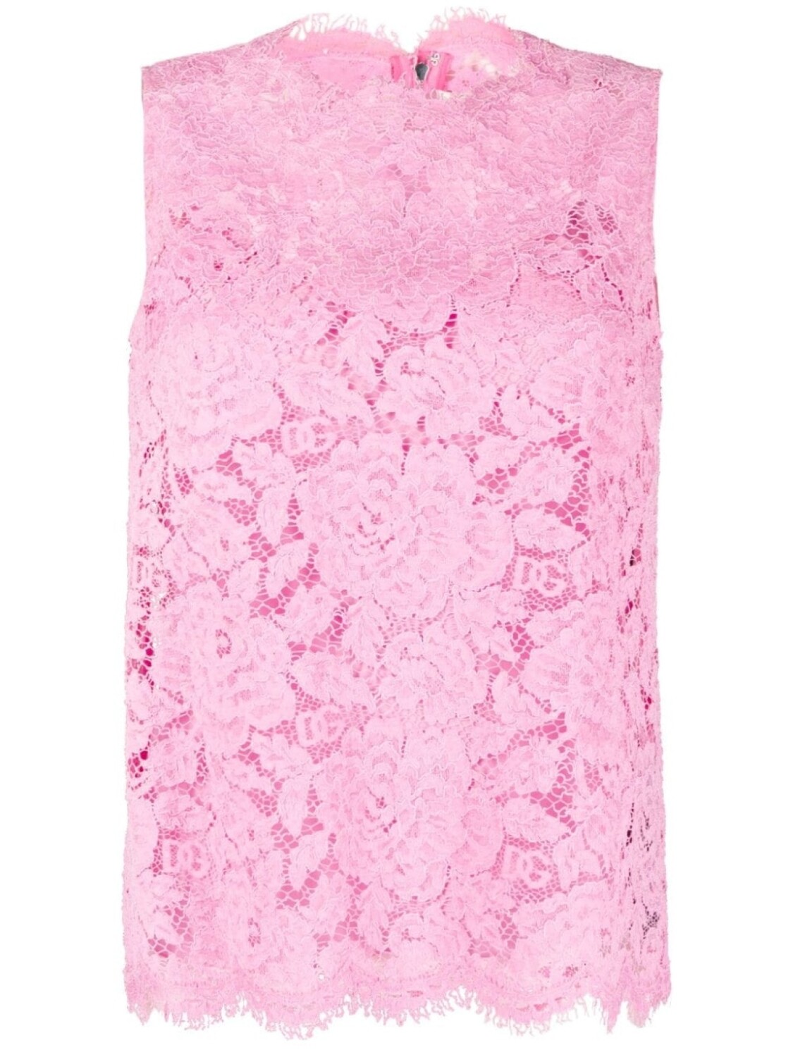 

Dolce & Gabbana топ с цветочным кружевом, розовый