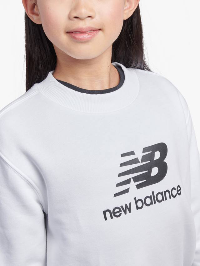 Детский свитшот с мягкой внутренней стороной New Balance, Bright White — фото 4