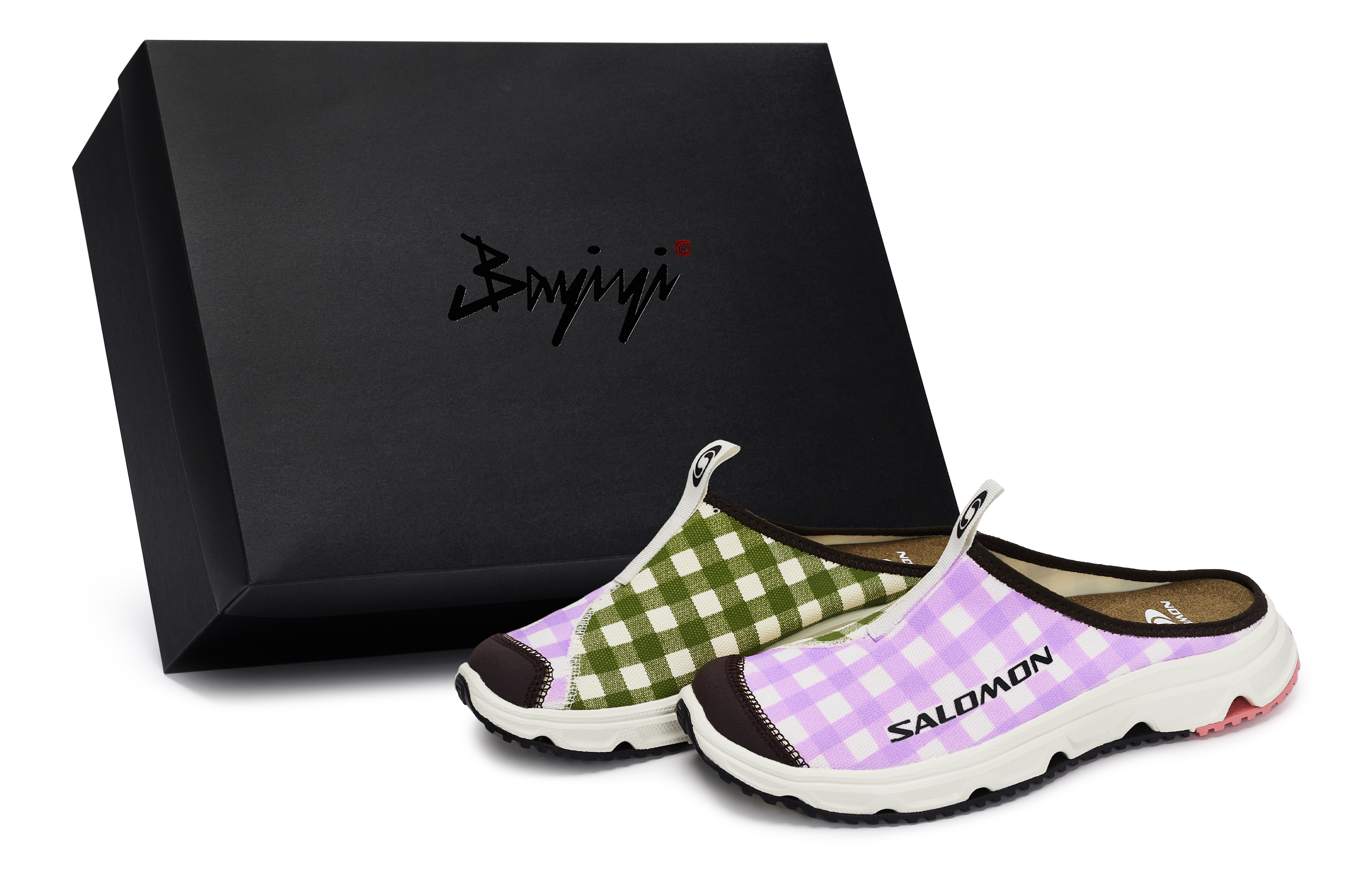 SALOMON Сандалии RX Slide 3.0 без специальных функций, с закрытым носком, унисекс, бежевые, фиолетовые, зеленые, коричневые