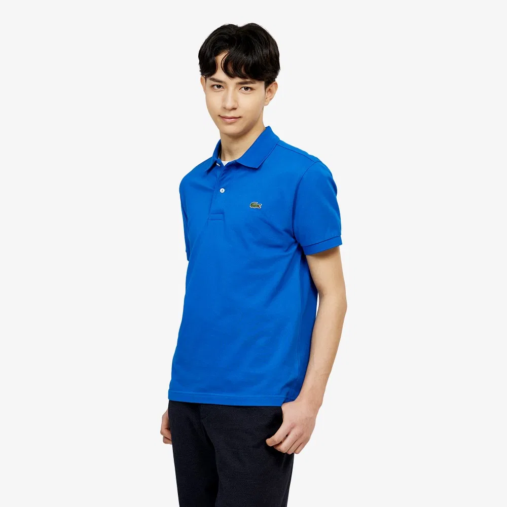 Футболка-поло Lacoste French Regular Fit мужская, хлопок 100%, синий