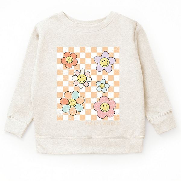 

Свитшот Smileyworld в клетку с цветочным принтом The Juniper Shop, Natural