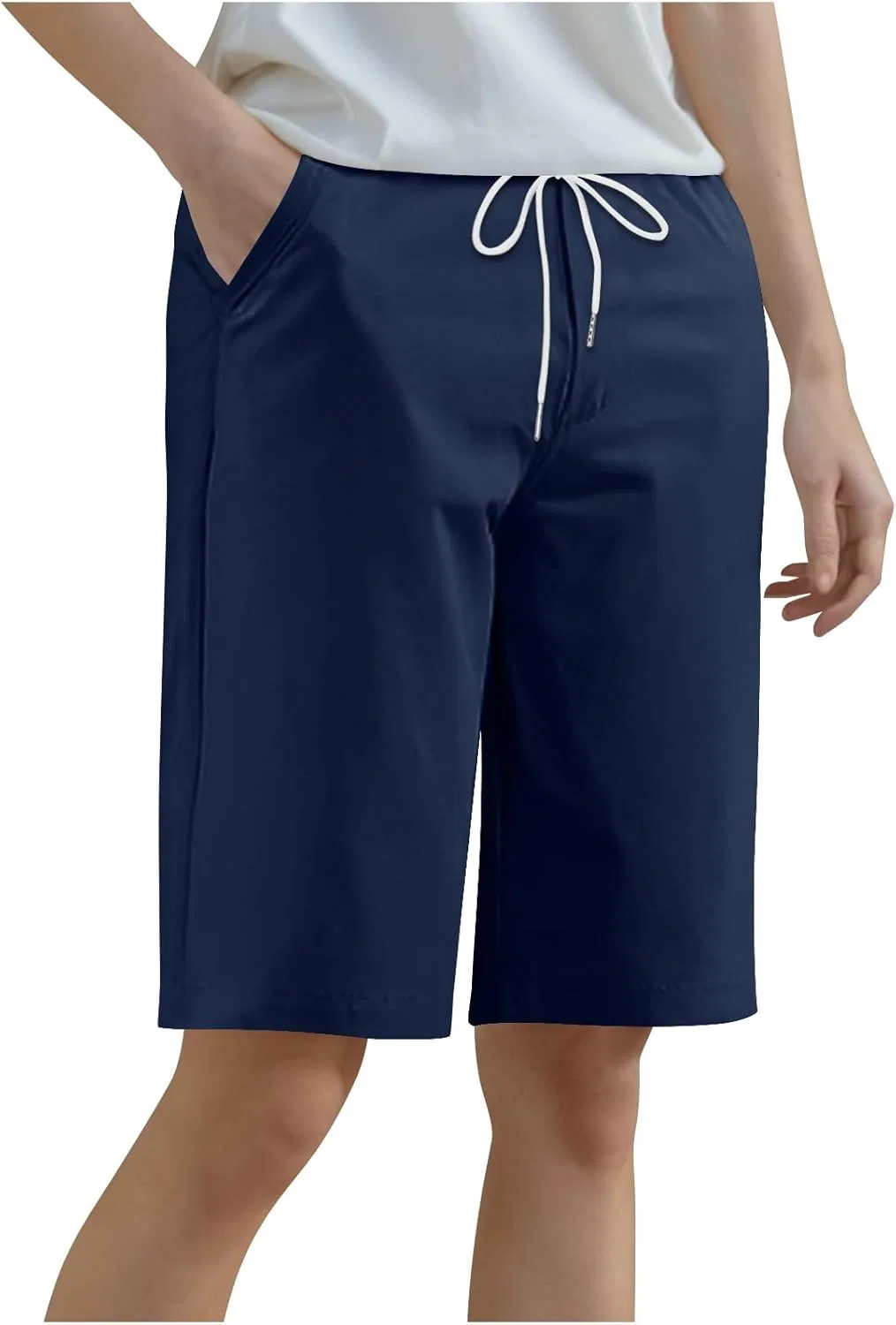 Шорты Active Athletic длинные на талии с завязкой, A01_navy