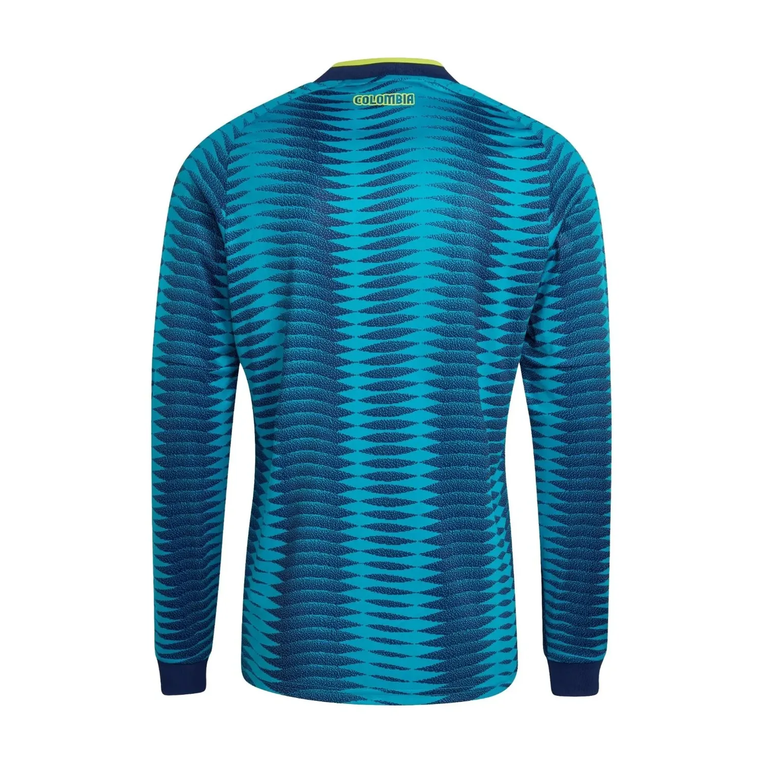Футболка с длинным рукавом Adidas Colombia 26 Away 'Mystery Petrol Team Navy Blue 2' — фото 2