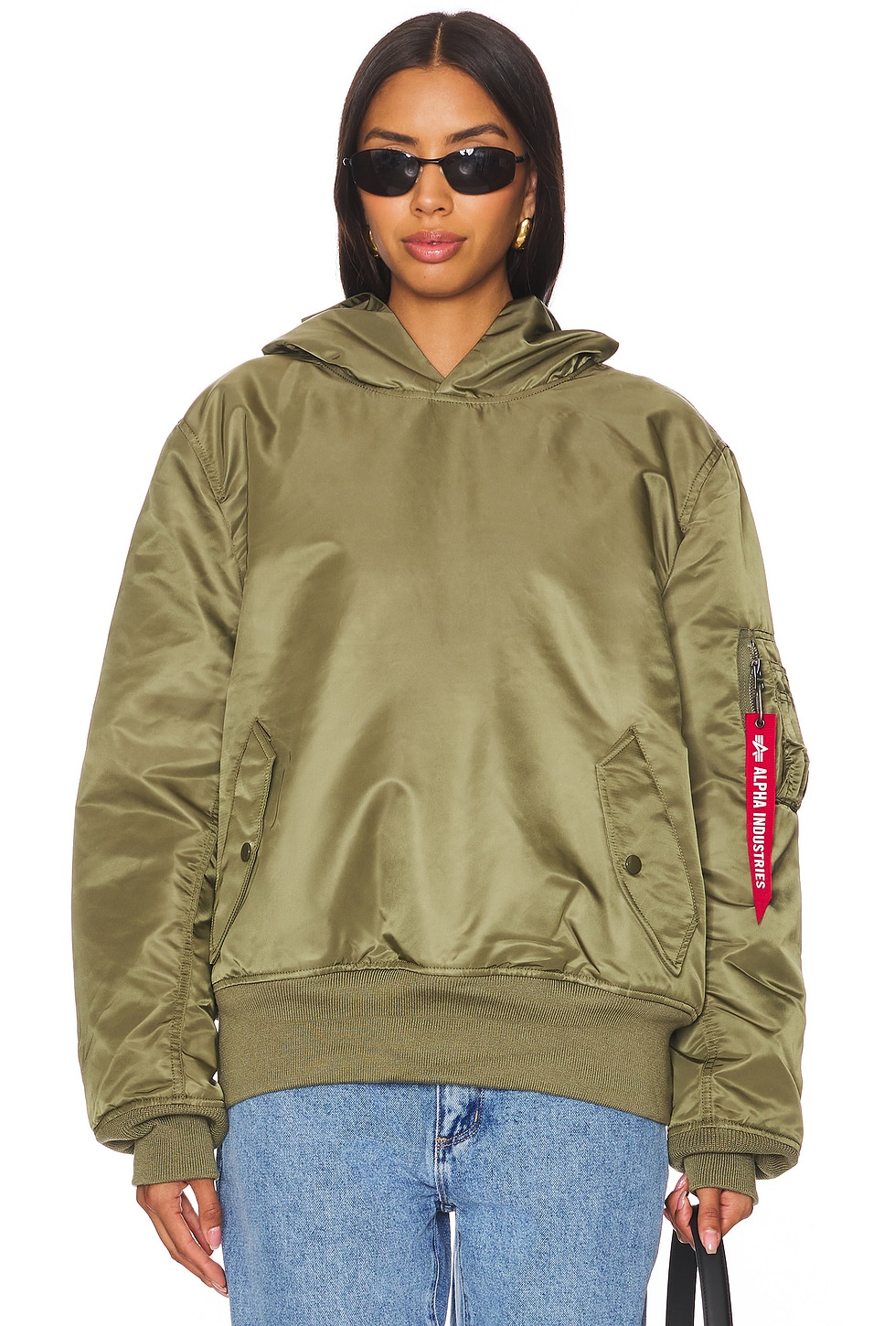 

Пуловер с капюшоном ma-1 Alpha Industries, зеленый