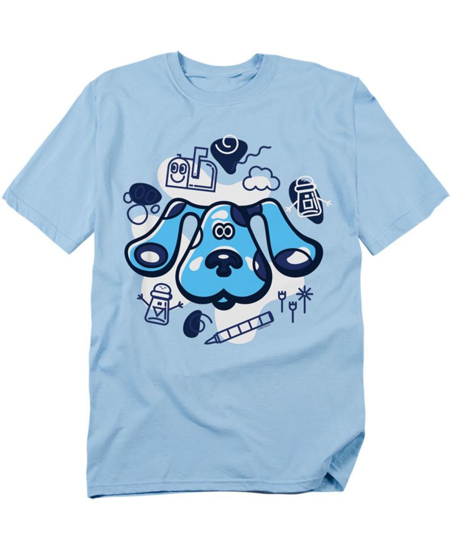 

Мужская синяя футболка с изображением персонажей мультфильма Подсказки и друзья Blue Clues, Light blue, Синий, Мужская синяя футболка с изображением персонажей мультфильма Подсказки и друзья Blue Clues, Light blue