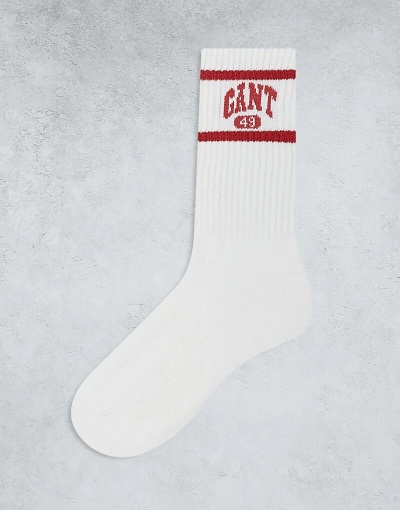 

Спортивные носки с логотипом GANT 1949 белого и красного цвета