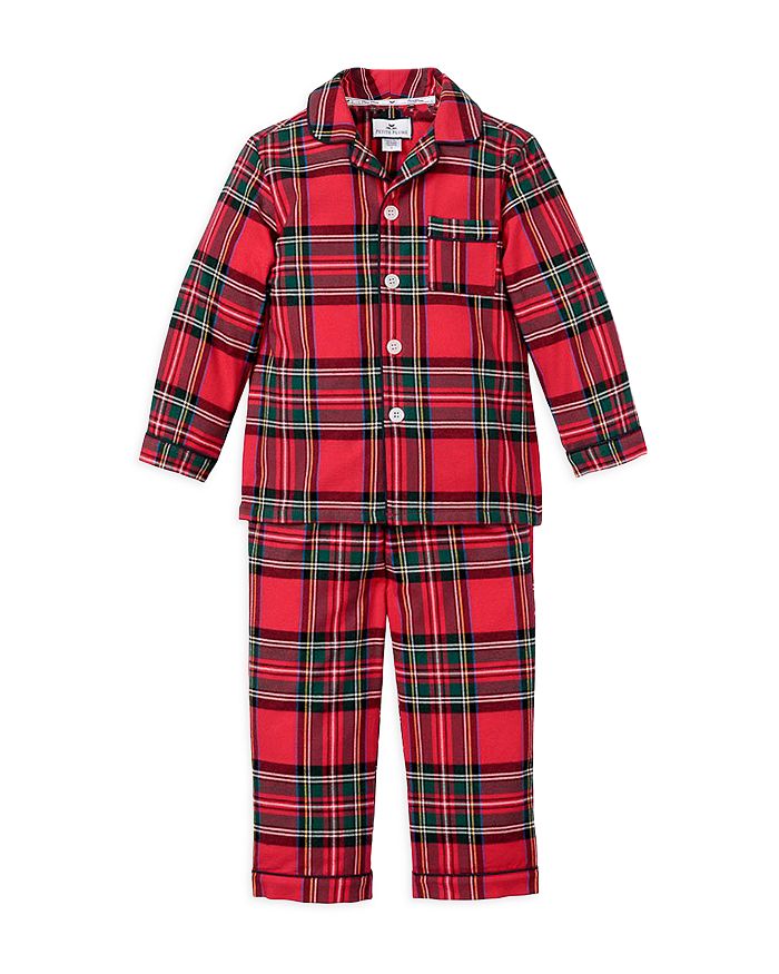 

Пижамный комплект унисекс Imperial Tartan Flannel - для младенцев, маленьких детей, больших детей Petite Plume, красный