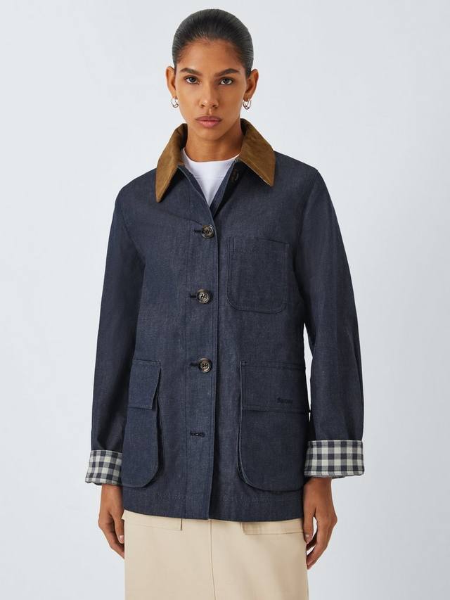 

Непромокаемая джинсовая куртка marianna из амбарной ткани Barbour, синий