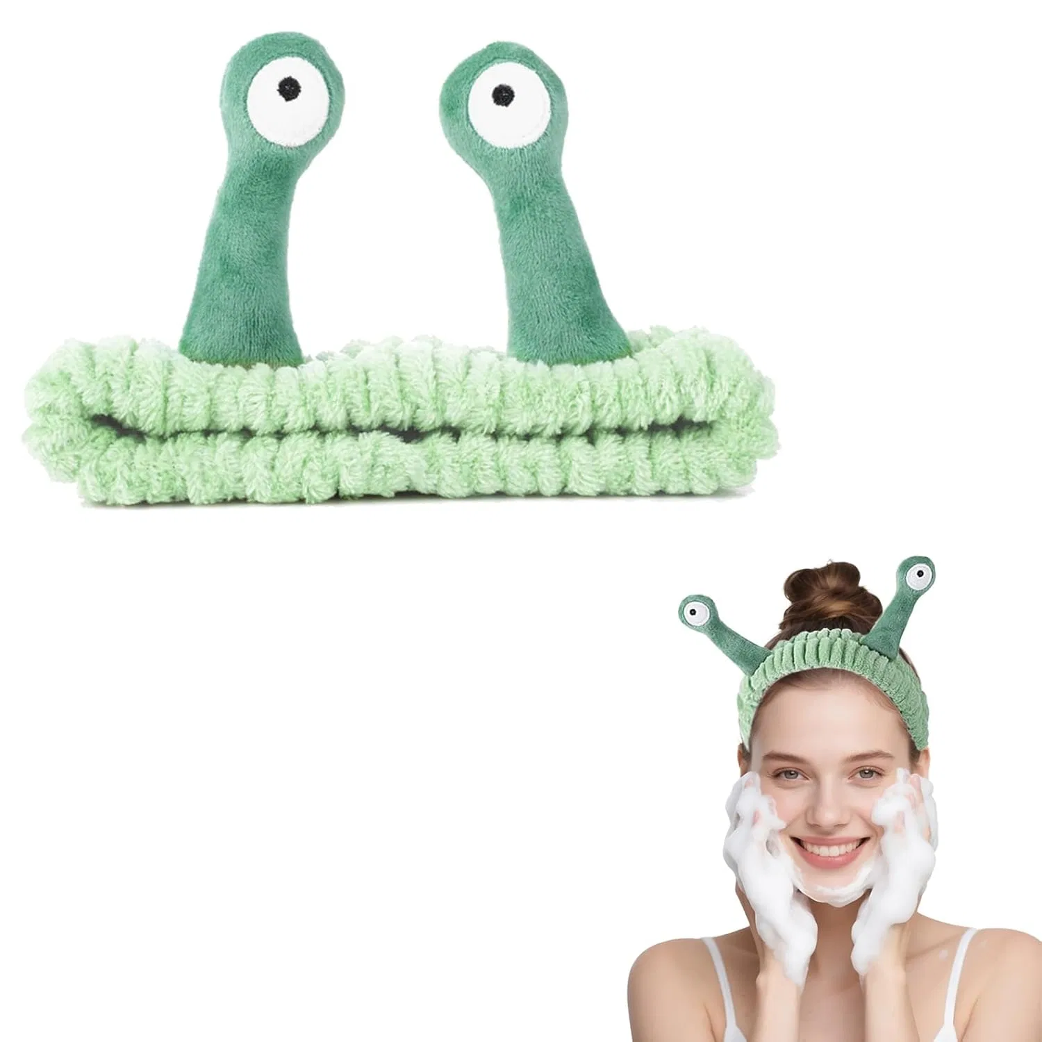 Эластичная повязка для умывания с улиткой Sugeru Sugeru, Green