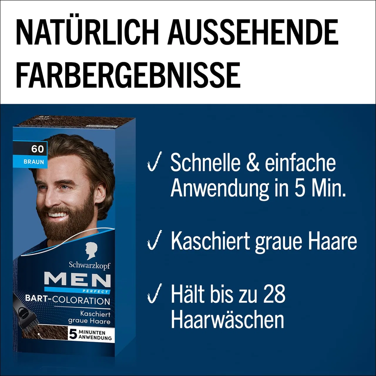 Мужская краска для бороды «Men Perfect» 60 натуральный коричневый от Schwarzkopf Men Perfect — фото 3