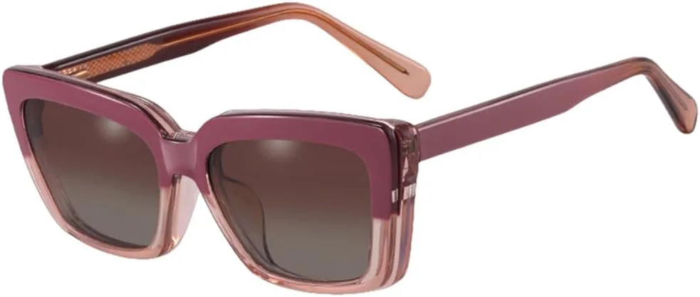 

MUTYNE Квадратная оправа, модные солнцезащитные очки для женщин, «кошачий глаз», магнитная защита от УФ-излучения UV400, ацетат, леопардовый принт, Cameo Brown Frame