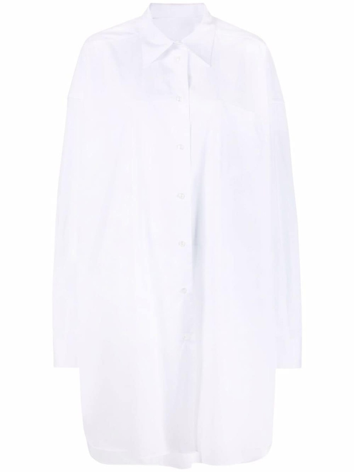 

Maison Margiela поплиновое платье-рубашка, белый