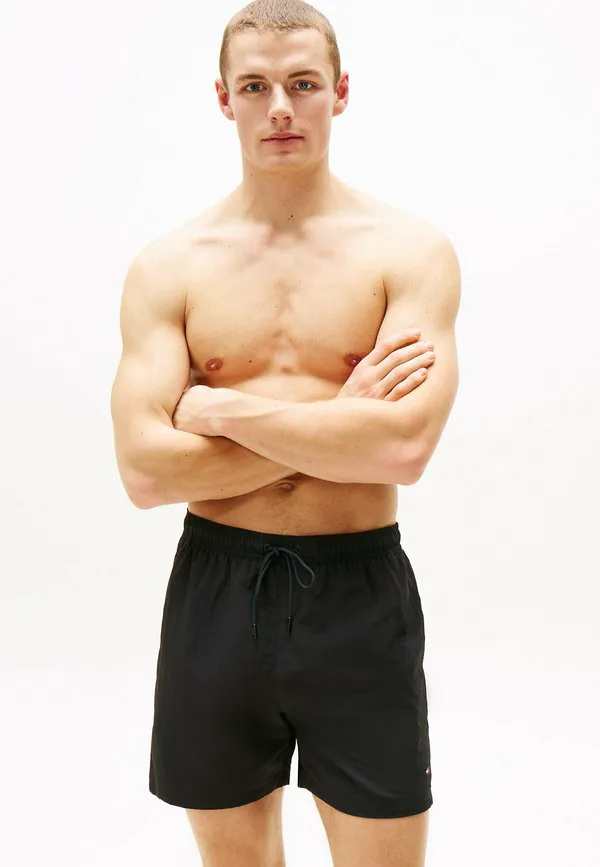 

Незаменимые плавательные шорты средней длины Tommy Hilfiger, Black, Черный, Незаменимые плавательные шорты средней длины Tommy Hilfiger, Black