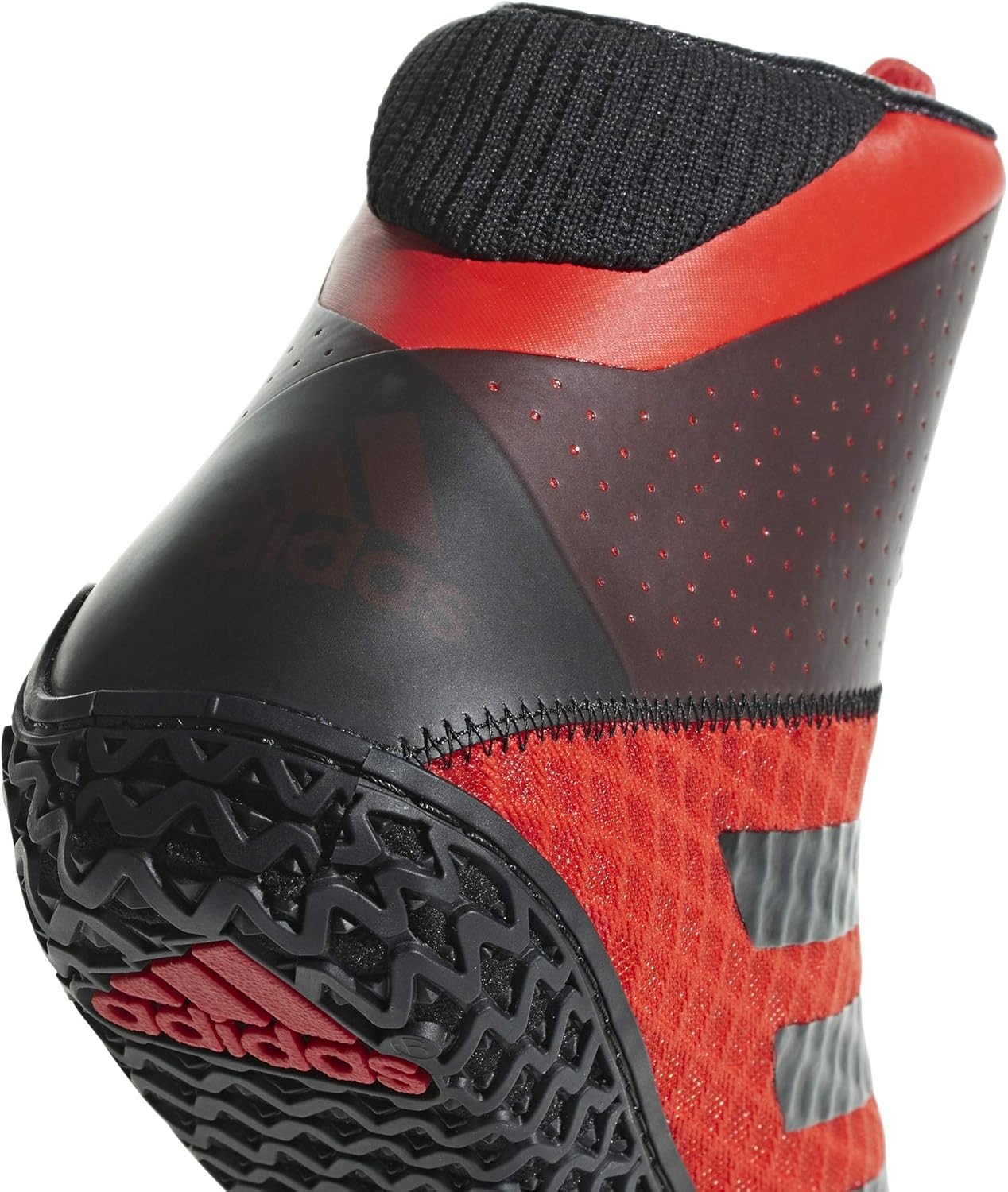 Борцовские кроссовки Adidas Mat Wizard 4, черный/красный — фото 3