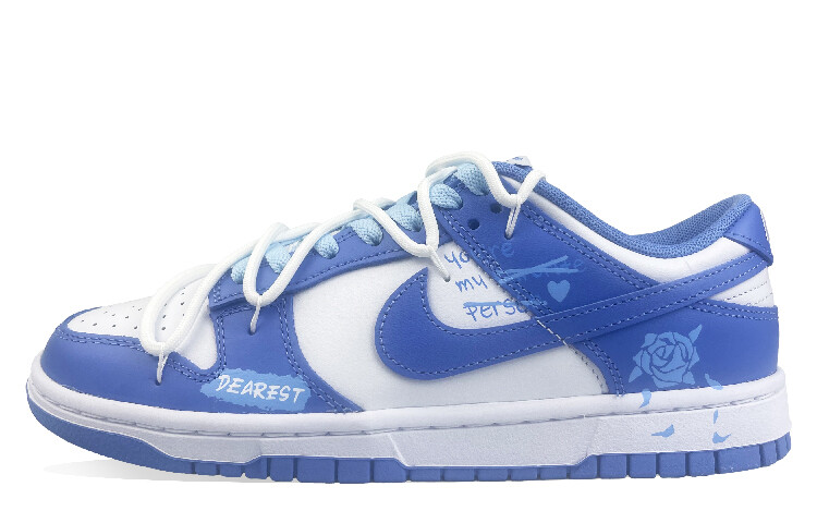 

Кроссовки Nike Dunk Skateboarding Shoes Unisex Low-top Blue, белый
