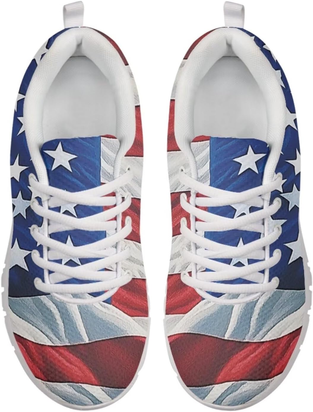 

Кроссовки Belidome для ходьбы и бега для женщин и мужчин, легкие, дышащие, с противоскользящей подошвой для повседневной носки и тренировок, Usa Flag Print