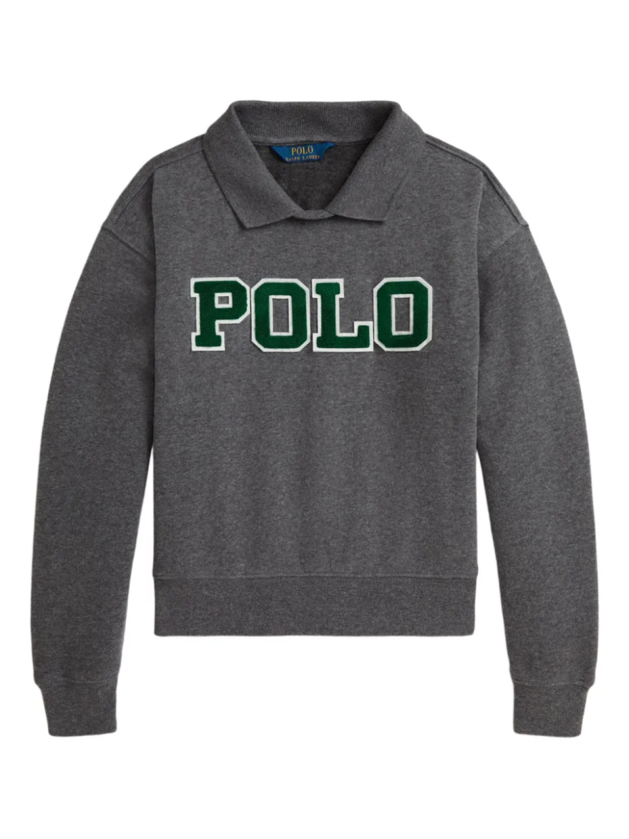 

POLO RALPH LAUREN KIDS толстовка с воротником поло, серый