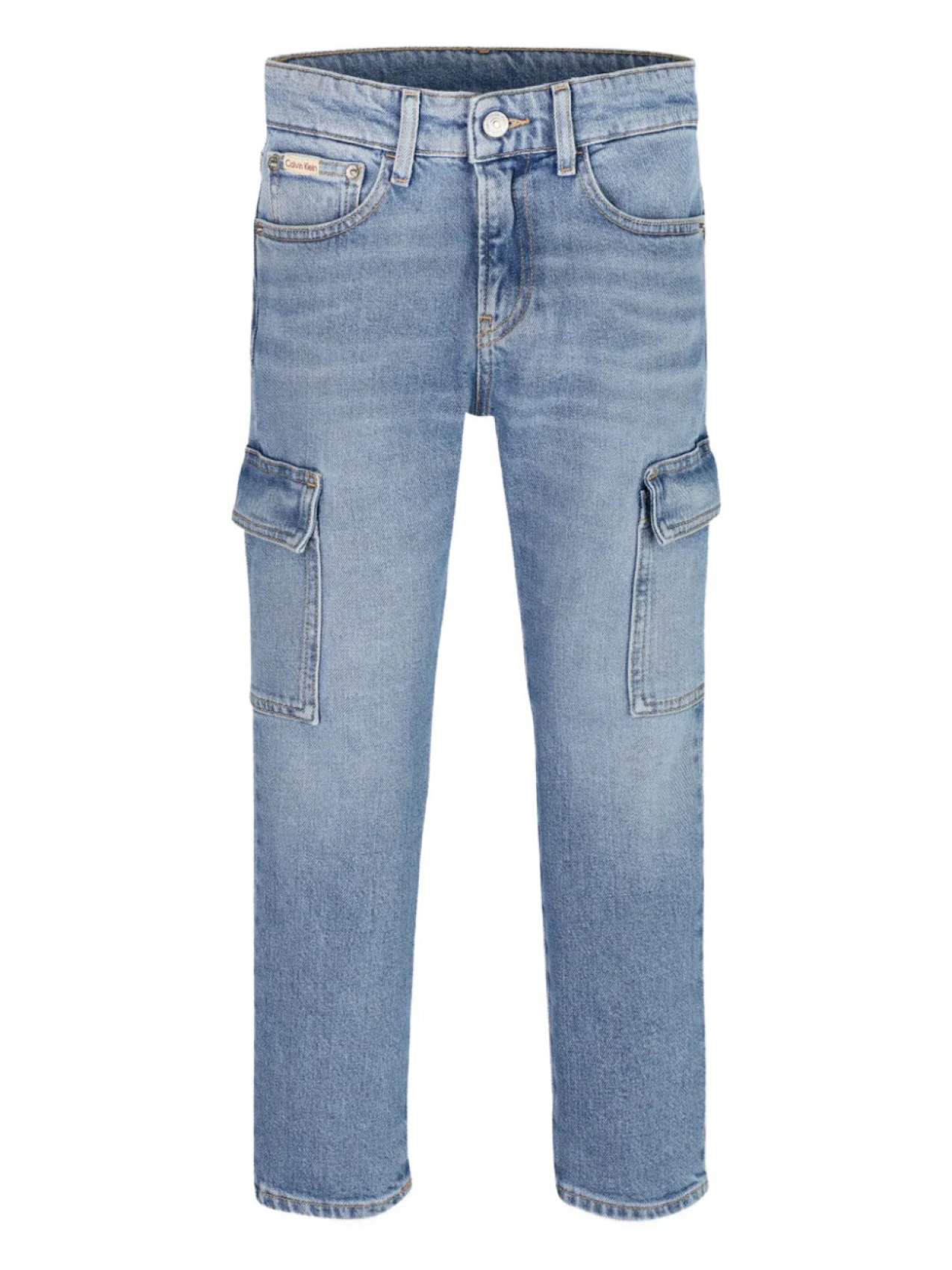 

Calvin Klein Kids джинсы с подворотами, синий