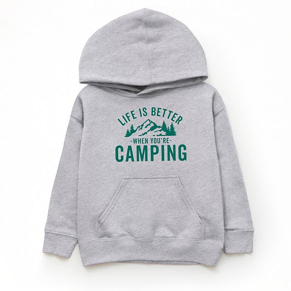 

Толстовка с капюшоном Life is better when you're camping The Juniper Shop, Heather Grey