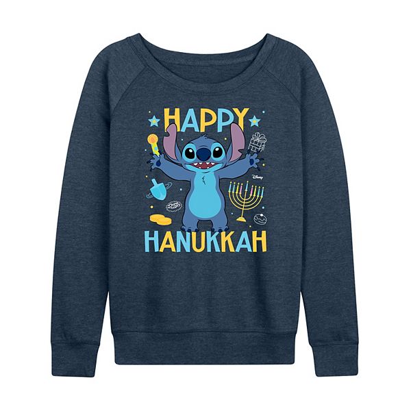 

Женская футболка Lilo & Stitch Happy Hanukkah Stitch с длинным рукавом из френч терри Disney, Heather Indigo, Фиолетовый, Женская футболка Lilo & Stitch Happy Hanukkah Stitch с длинным рукавом из френч терри Disney, Heather Indigo