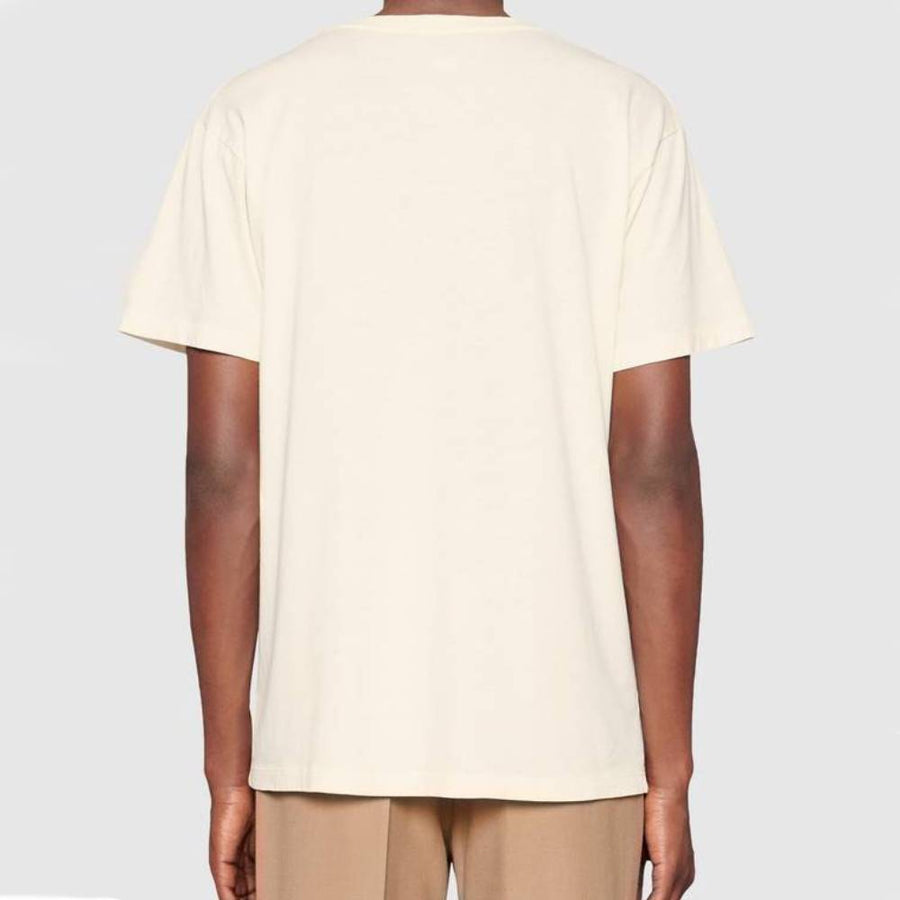 Футболка Gucci Interlock G Large Short Sleeve Unisex, кремово-белый — фото 4
