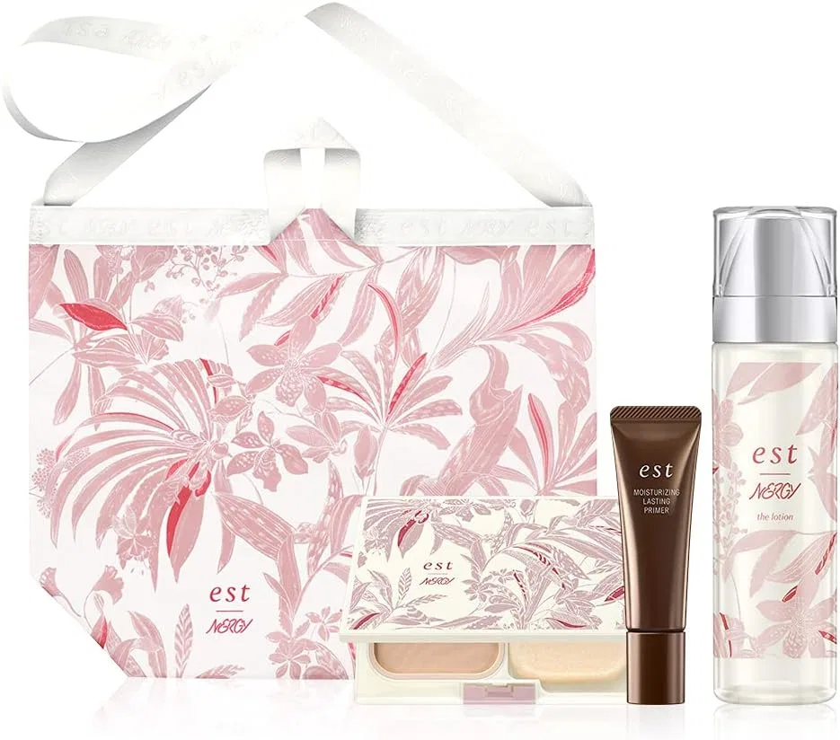 Набор для ухода за кожей лица est The Lotion + Compact Case & Primer Limited Set с эко-сумкой