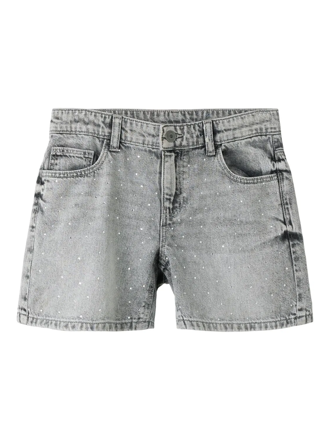 Шорты джинсовые с потертостями TWO SOON, light grey denim