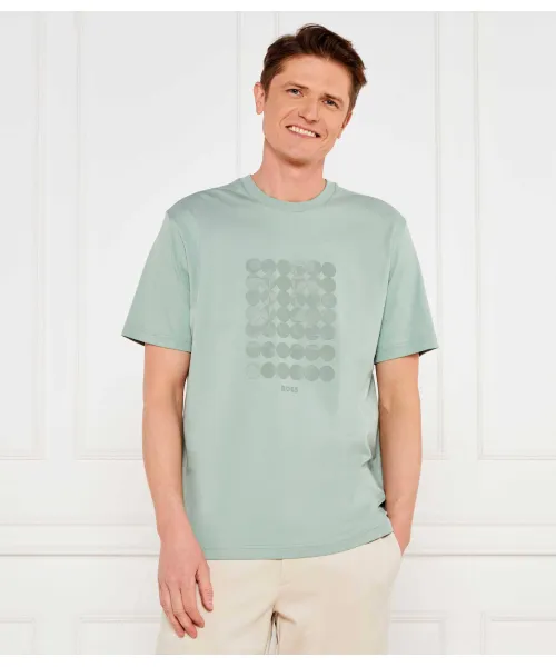 

Футболка с принтом в полоску Loose fit Boss Green, зеленый