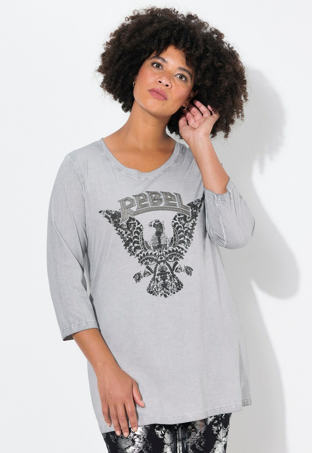 

Топ с длинными рукавами WITH 3/4 SLEEVES Angel of Style, серый