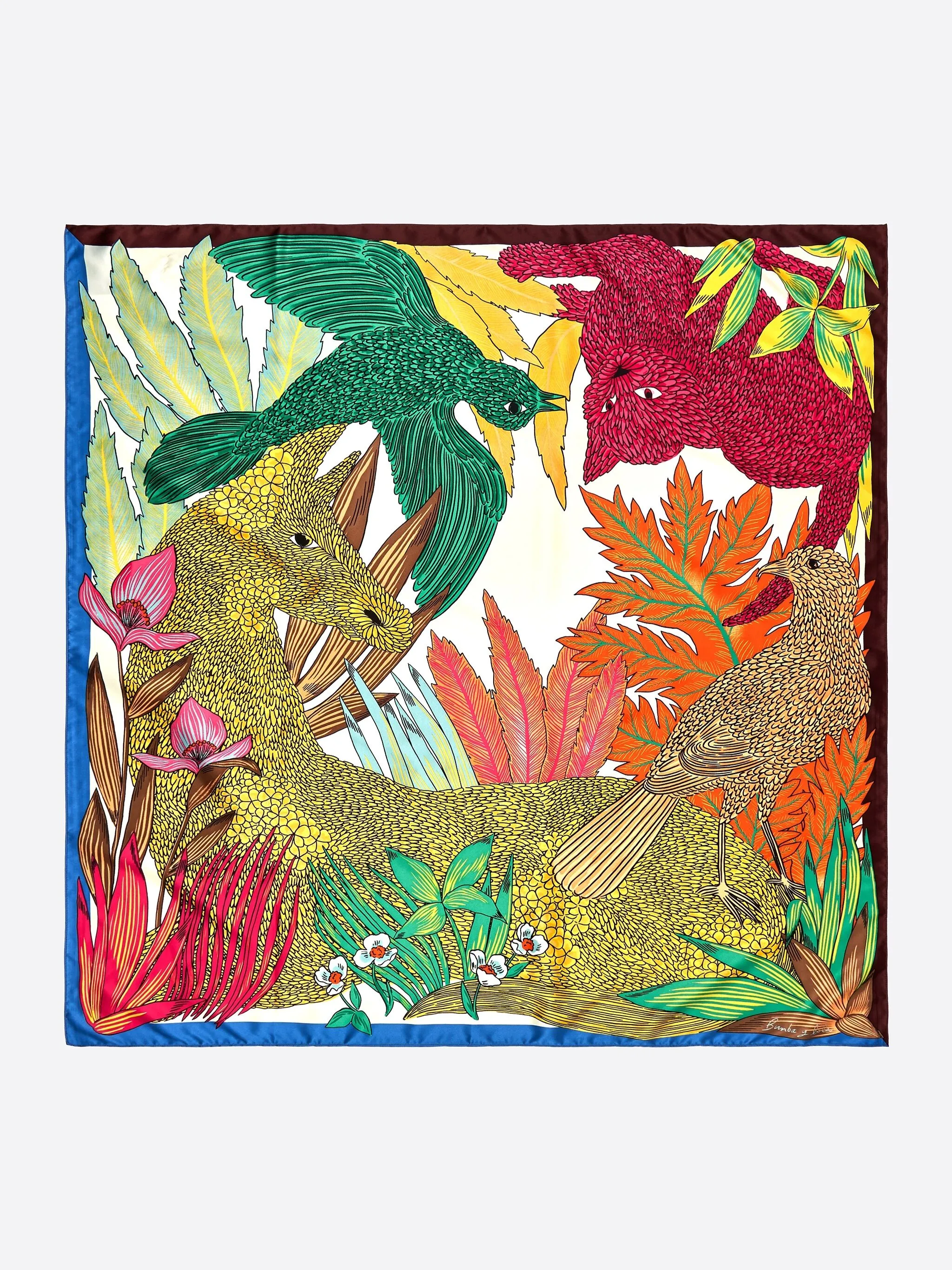 

Шарф с цветочным принтом Bimba Y Lola, желтый