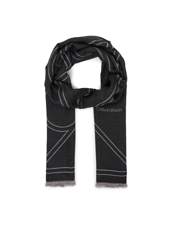 

Шарф Emblem Repeat Lw Shawl W Fringes LV04F8074G Calvin Klein, черный