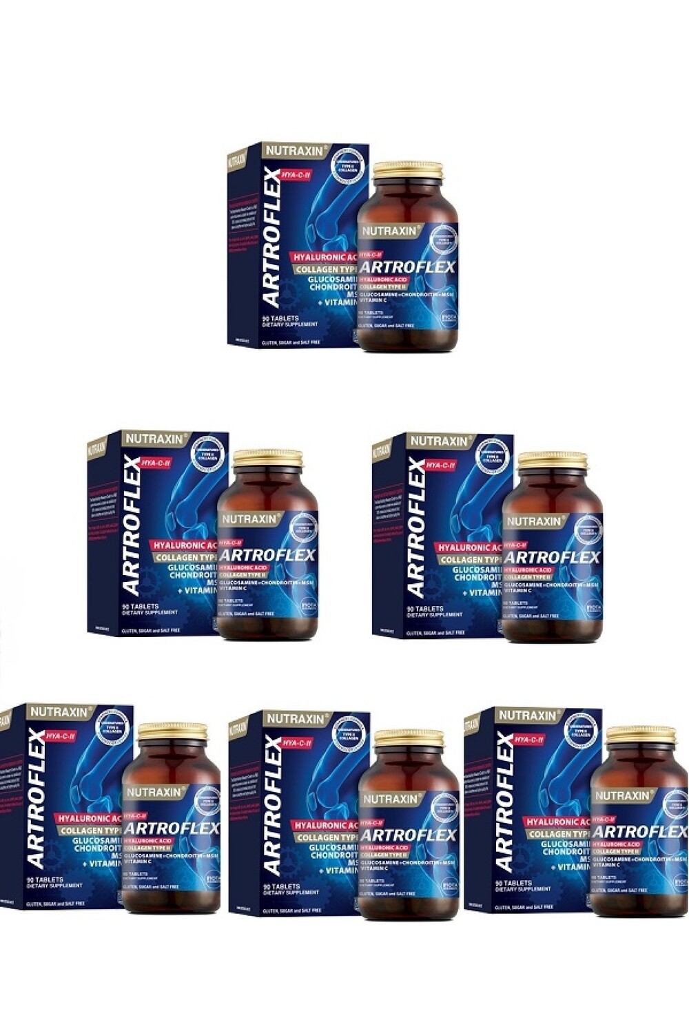 

Nutraxin Без сахара Artroflex Hya C-II 90 таблеток*6