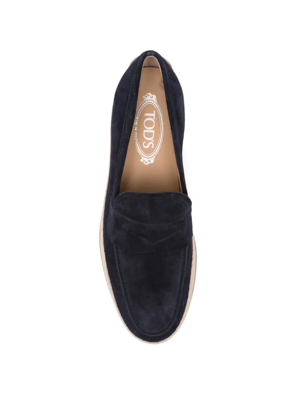 Лоферы с вставками из замши Tod'S, синий — фото 4